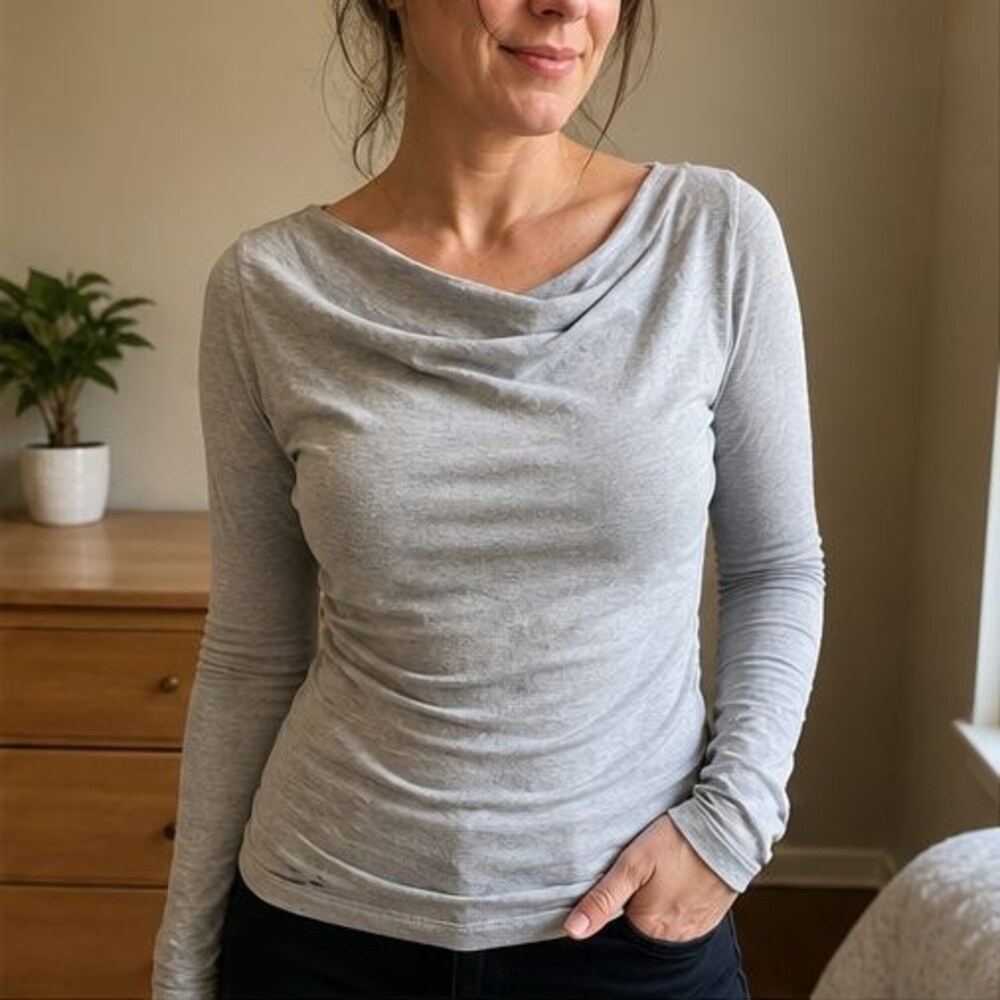 Black Button Blouse - Picture 2 of 6